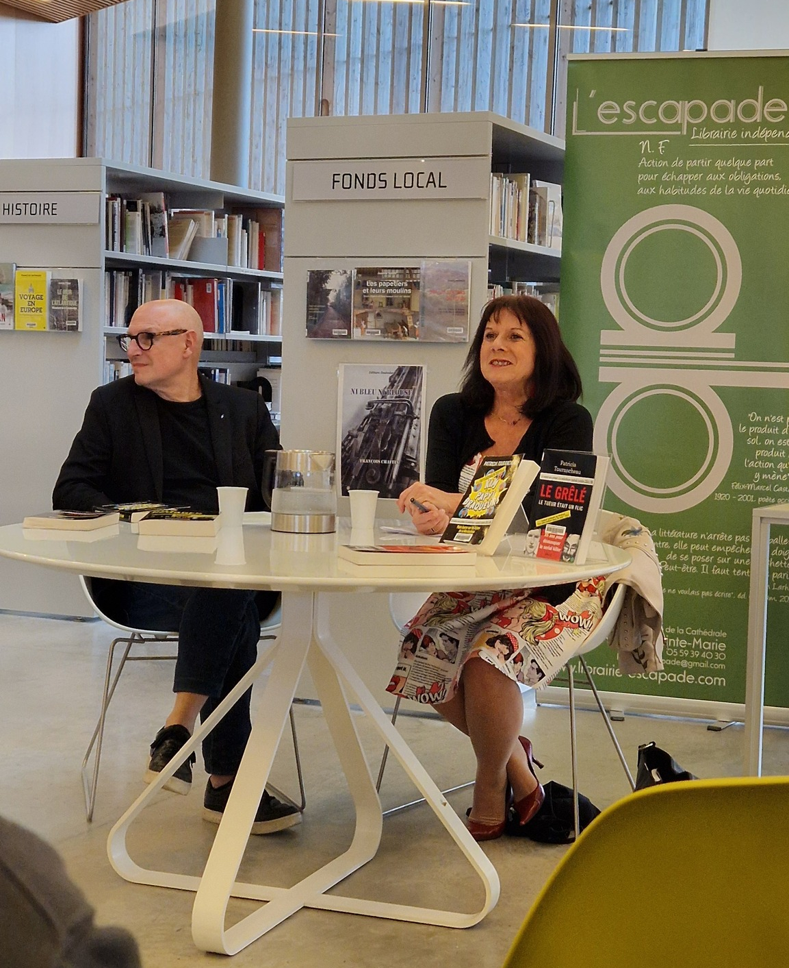 Patricia Tourancheau à la Médiathèque le 4 octobre 2024 dans le cadre de "Un aller-retour dans le noir"